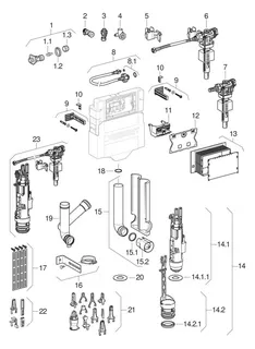 Geberit GIS Element f. WWC, 114 cm, mit Sigma UP-SPK 12cm u. Power & Connect Box – Bild 5
