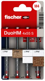Fischer Hohlraumdübel DuoHM 4x55 S TX K Packung mit 4 Stück – Bild 2