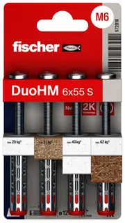 Fischer Hohlraumdübel DuoHM 6x55 S TX K Packung mit 4 Stück – Bild 2