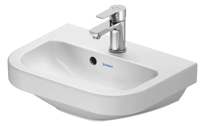 Duravit D-Code 2.0 HWB 450mm 1.HL, m. ÜL,Weiß