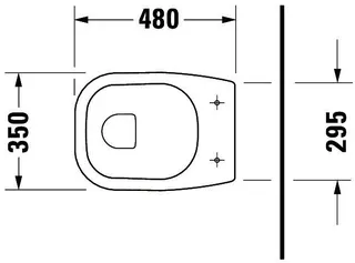 Duravit Stand-WC D-Code 480 mm Flachspüler, Abgang waagrecht, weiß – Bild 2