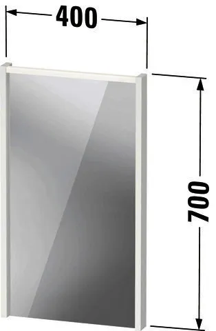 DU D-Code 2.0 Spiegel, m.LED Bel., 400x700x48, Graphit Matt