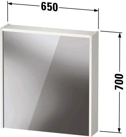 DU D-Code 2.0 SPS m.LED Bel, Tür 1,TA R, Steckd.1, 650x700x148,Graphit M., FR