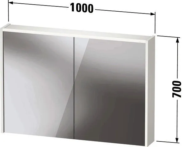 DU D-Code 2.0 SPS m.LED Bel., Türen 2, Steckd.1, 1000x700x148,Basalt M.