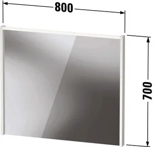DU D-Code 2.0 Spiegel, m.LED Bel., 800x700x48, Weiß Matt