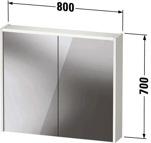 Duravit D-Code 2.0 SPS m.LED Bel., Türen 2, Steckd.1, 800x700x148,Graphit M.