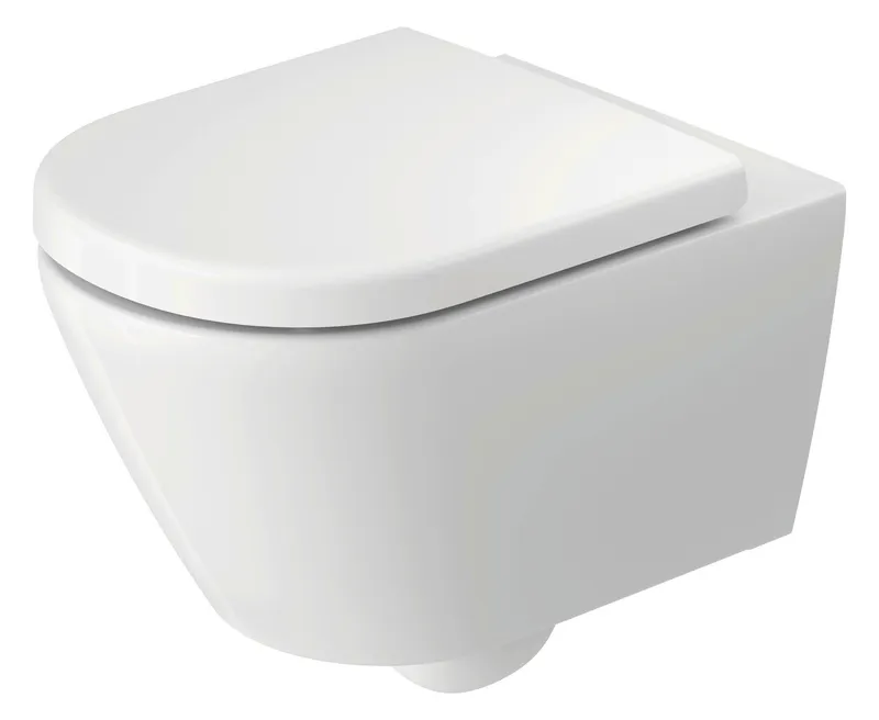 Duravit D-Code 2.0 WWC 540mm TS, rimless verd.Bef.,vormontierte Scharniere,Weiß