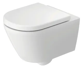 Duravit D-Code 2.0 WWC 540mm TS, rimless verd.Bef.,vormontierte Scharniere,Weiß