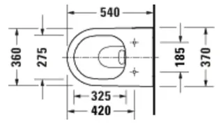 Duravit D-Code 2.0 WWC 540mm TS, rimless verd.Bef.,vormontierte Scharniere,Weiß – Bild 4