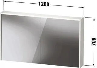 Duravit D-Code 2.0 SPS m.LED Bel., Türen 2, Steckd. 1, 1200x700x148,Fjordgr.M., CH