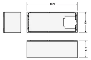 Duravit D-Code 2.0 Wannenträger 1670x670mm für Badewanne 700670 – Bild 2