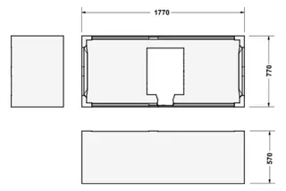 Duravit D-Code 2.0 Wannenträger 1770x770mm für Badewanne 700672 – Bild 2