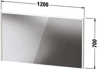 DU D-Code 2.0 Spiegel, m.LED Bel., 1200x700x48, Weiß Matt