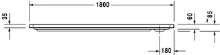 Duravit D-Code Duschwanne, Rechteckig, 1800x900x85 mm, Weiß, Sanitäracryl, Anti – Bild 4