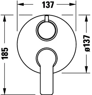 Duravit D-Code 2.0 Einh.-Wannenmischer UP Set Keramikmischsystem, Chrom HG