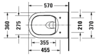Duravit D-Code 2.0 WWC TS 570mm, rimless Weiß – Bild 3