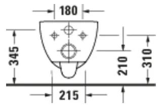 Duravit D-Code 2.0 Wand WC compact, 480mm TS. rimless, Weiß – Bild 3