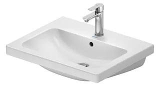 Duravit D-Code 2.0 Waschtisch 600x480mm,m.ÜL,m.HLB, Weiß HG