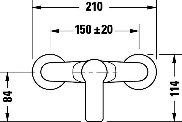 Duravit D-Code 2.0 Einh.-Brausemischer Aufp. Keramikmischsystem, Chrom HG