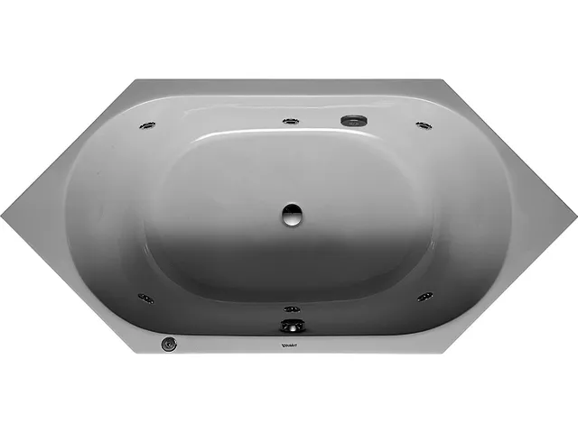 Duravit DCode Whirlw. 1900x900mm SechsEck Einb.,Acryl, 2 Rückens.,Jet -Proj.,Weiß
