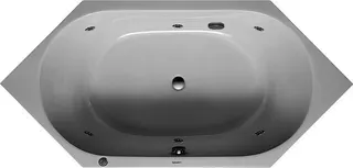 Duravit DCode Whirlw. 1900x900mm SechsEck Einb.,Acryl, 2 Rückens.,Jet -Proj.,Weiß – Bild 2