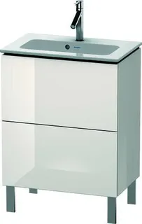 DU WTU Compact L-Cube 704x620x391mm 2 Ausz.,bodenst., Weiß Hochglanz