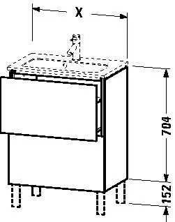 Duravit WTU Compact L-Cube 704x620x391mm 2 Ausz.,bodenst., Weiß Hochglanz – Bild 4
