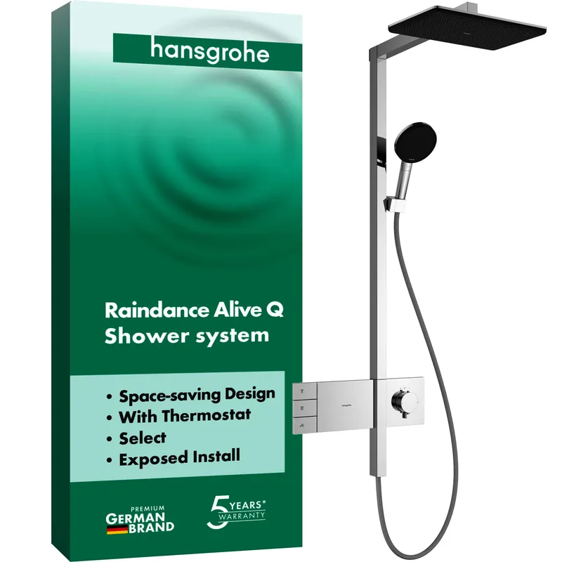 Hansgrohe Showerpipe Raindance Alive Q 210/340 2jet mit Thermostat chrom