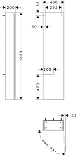 Hansgrohe Xilesa E HS 400x200 T.A: rechts MW – Bild 2