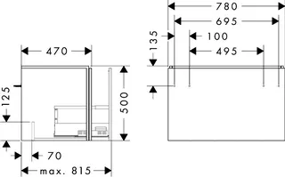 Hansgrohe Waschtischunterschrank Xilesa E 780x470mm 1 SK f.Waschtisch ECHK – Bild 2