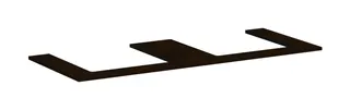 Hansgrohe Konsole Xilesa E 1375x550mm m. 2 Ausschnitt Aufsatzwasch.ge ECHK