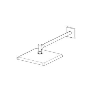Kopfbrause HANSAAURELIA 4726 1-strahlig 250x250 mm Matt-Schwarz – Bild 2