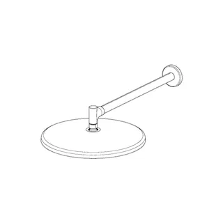 Kopfbrause HANSAAURELIA 4726 1-strahlig d 300 mm Stahl gebürstet – Bild 3