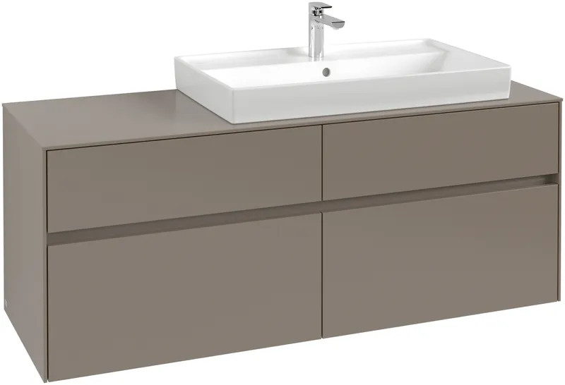 Villeroy & Boch WTUS Collaro C09000 1400x548x500mm 4 Ausz. Waschtisch rechts Cashmere Grey