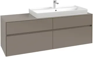 Villeroy & Boch WTUS Collaro C03000 1600x548x500mm 4 Ausz. Waschtisch rechts Cashmere Grey