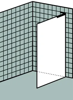 SCALIDO-Trennwand/Walkin CURVE rechts SCU30R12 1200x2100mm schwarz/ESG