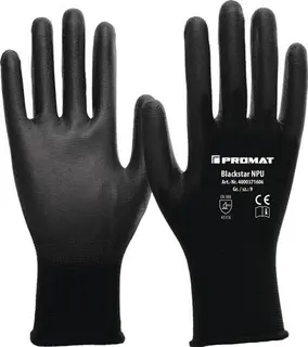 Handschuhe Blackstar NPU Gr.8 (L) schwar z EN 388 PSA II Nyl.m.PU PROMAT