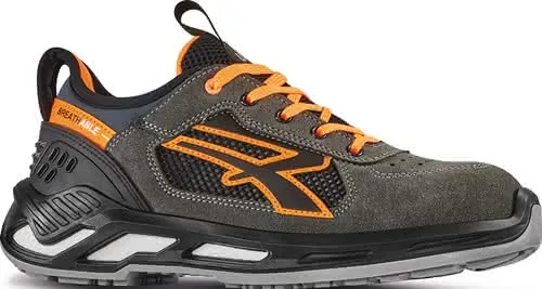 Sicherheitsschuh Ryder Gr.45 grau/orange S1P SRC ESD EN20345 Leder U.POWER