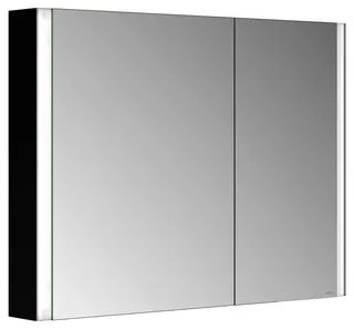 ACTIS Spiegelschrank BASE Alu LED-Bel. 1000x710x127mm 2-trg asym Korpus schwarz