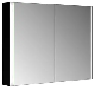ACTIS Spiegelschrank BASE Alu LED-Bel. 1000x710x127mm 2-türig Korpus schwarz