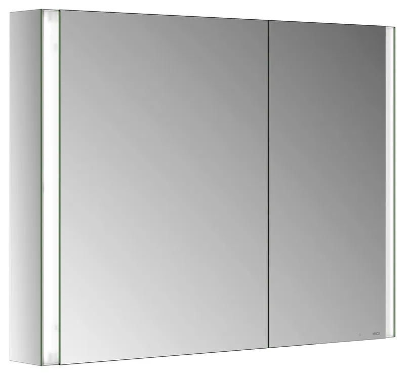 ACTIS Spiegelschrank BASE Alu LED-Bel. 1000x710x127mm 2trg asym Korpus verspieg