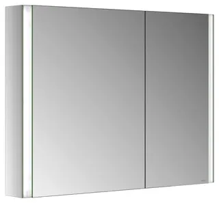 ACTIS Spiegelschrank BASE Alu LED-Bel. 1000x710x127mm 2trg asym Korpus verspieg