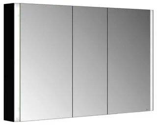 ACTIS Spiegelschrank BASE Alu LED-Bel. 1200x710x127mm 3-türig Korpus schwarz