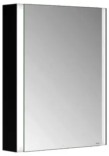 ACTIS Spiegelschrank BASE Alu LED-Bel. 600x710x127mm 1-türig links schwarz