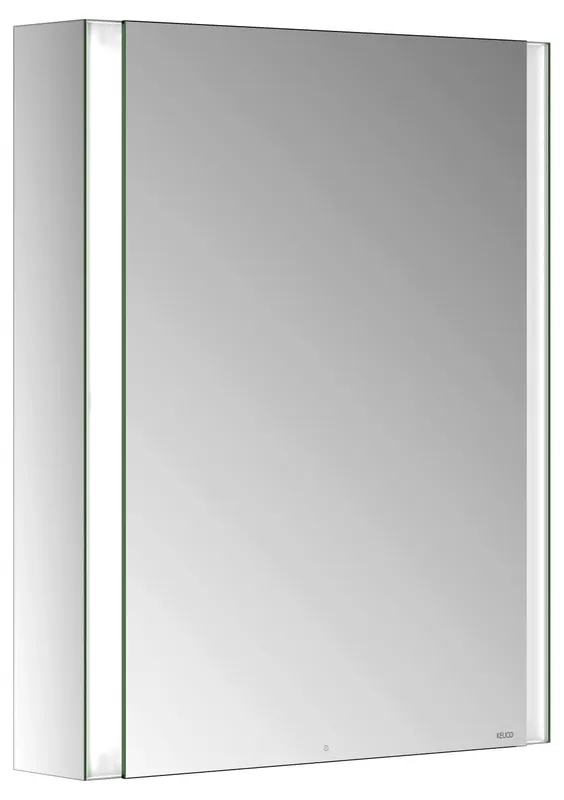 ACTIS Spiegelschrank BASE Alu LED-Bel. 600x710x127mm 1-türig links verspiegelt