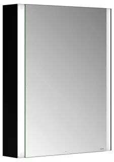ACTIS Spiegelschrank BASE Alu LED-Bel. 600x710x127mm 1-türig rechts schwarz