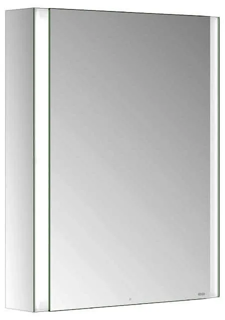 ACTIS Spiegelschrank BASE Alu LED-Bel. 600x710x127mm 1-türig rechts verspiegelt