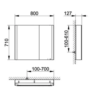 Keuco SPS Somaris 14502, VB 800x710x128mm verspiegelt – Bild 2