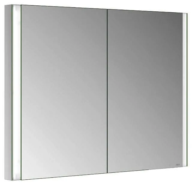 ACTIS Spiegelschrank BASE Alu LED-Bel. WEB 1000x710x115mm 2-trg Korpus verspieg