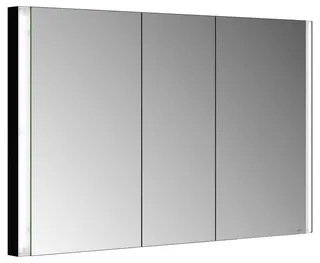 ACTIS Spiegelschrank BASE Alu LED-Bel. WEB 1200x710x115mm 3-trg Korpus schwarz